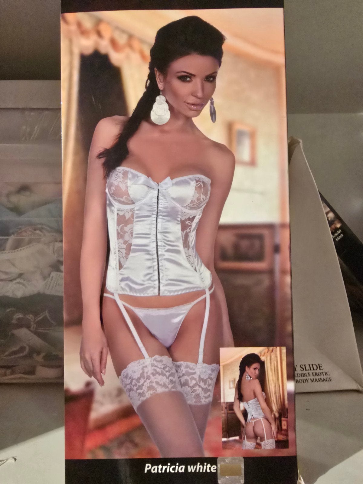 Patricia White Korset Set - Maat S/M, Patricia White, Verzenden, Wit, Body of Korset
