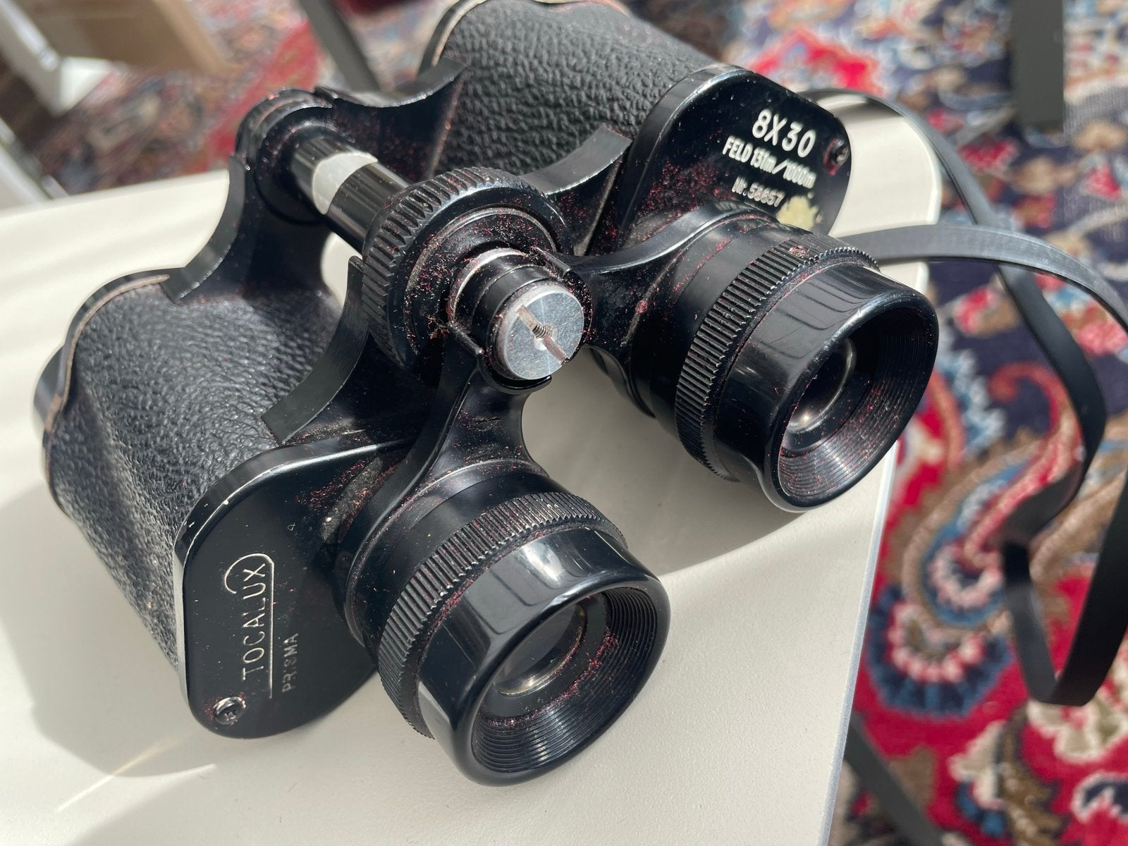 Vintage Tocalux Prisma 8x30 Verrekijker - Zwart, Gebruikt, 8 tot 12x, Met hoes of tas, Porro (met knik)