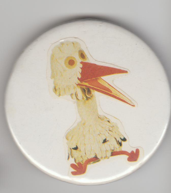 Ooievaar button vintage, Verzenden, Zo goed als nieuw, Overige onderwerpen