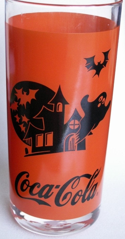 Coca-Cola HALLOWEEN oranje glas uit Frankrijk Coca Cola, Verzamelen, Ophalen of Verzenden, Nieuw, Bierglas