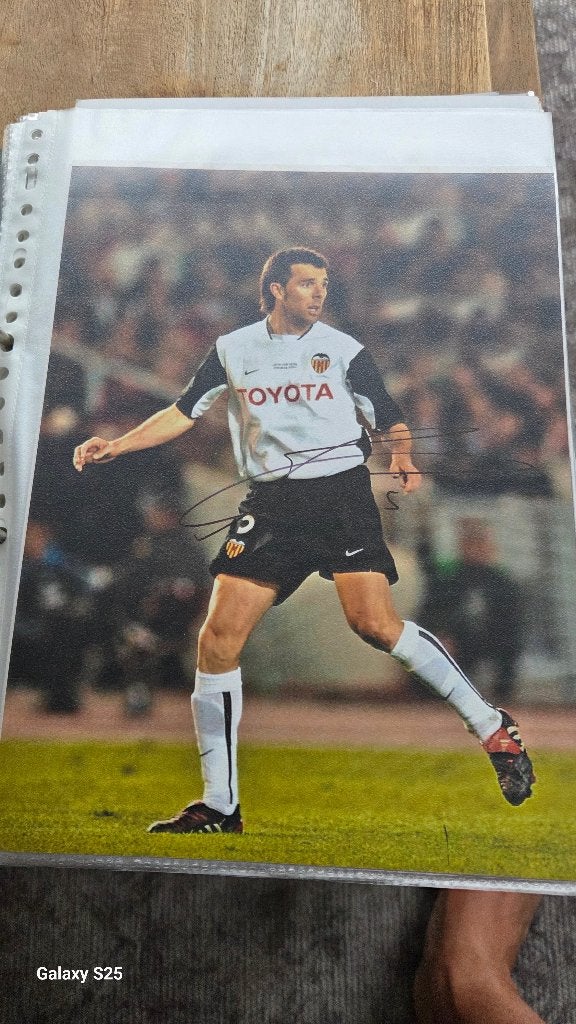 20x30cm foto originele handtekening Marchena Valencia, Ophalen of Verzenden, Zo goed als nieuw, Buitenlandse clubs, Spelerskaart