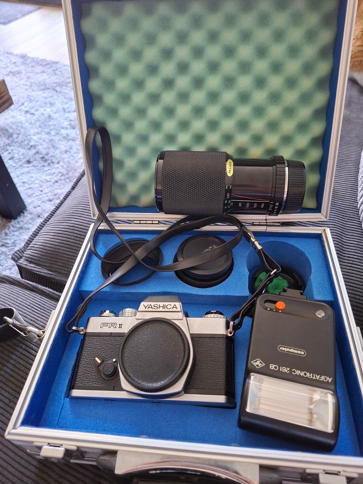 Yashica FR II analoge cameraset vintage met extra lens, Ophalen of Verzenden, Spiegelreflex, Overige Merken