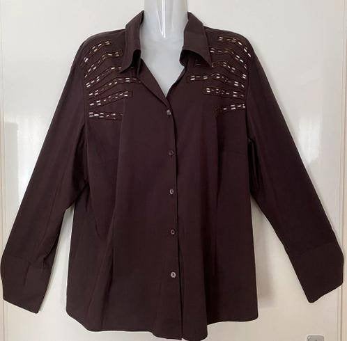 Bianca bruine blouse maat 46/48 [v]