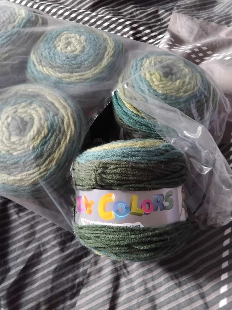 Breiwol 6 bollen crazy colour, Ophalen of Verzenden, Nieuw, Breien of Haken, Wol of Garen