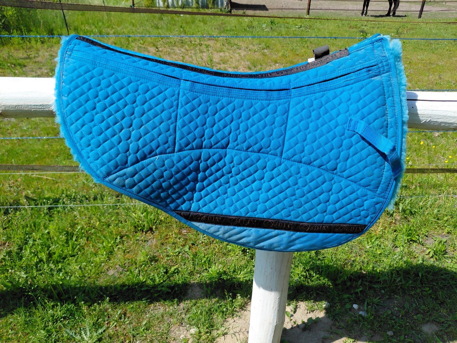 EDIX 8-pocket Merino Roundskirt pad - L/M - Turquoise, Dieren en Toebehoren, Ophalen of Verzenden, Zo goed als nieuw