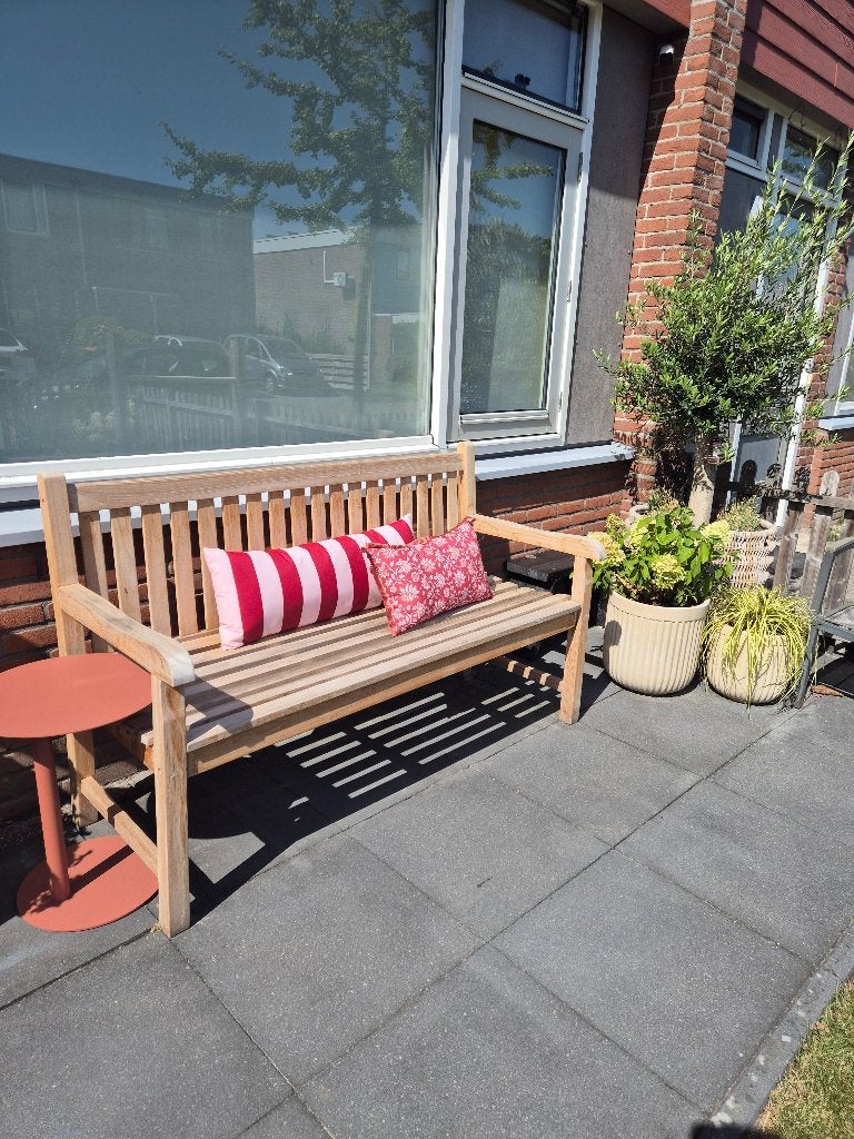 Tuinbankje teak, Tuin en Terras, Ophalen, Zo goed als nieuw, Teakhout