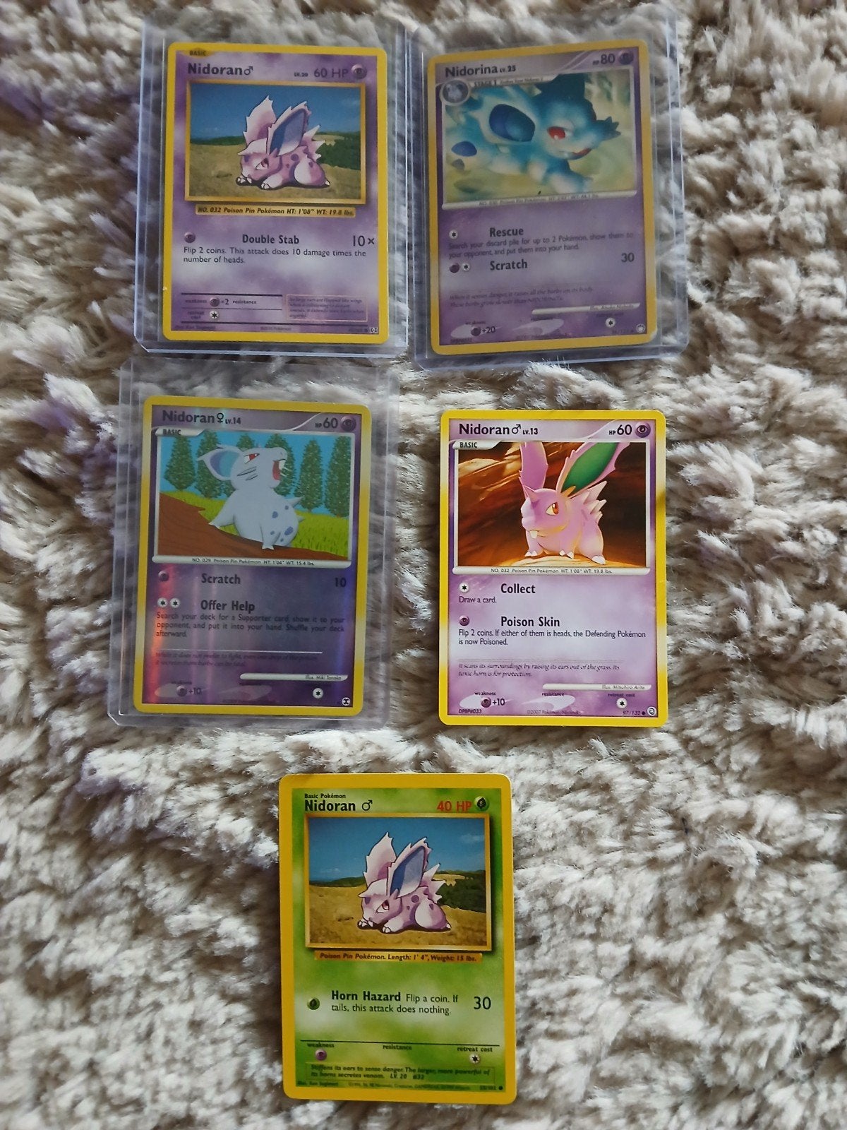 Nidoran & Nidorina Pokémon Kaarten Set (5 stuks) NM/EX, Hobby en Vrije tijd, Verzamelkaartspellen | Pokémon, Ophalen of Verzenden