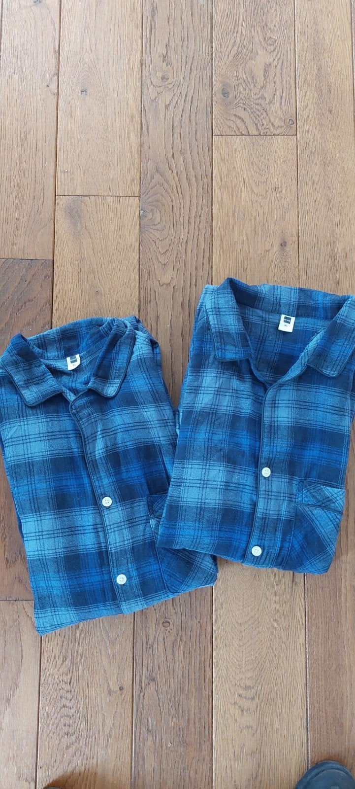 2x HEMA Geruite Pyjamajas - Blauw - Maat XL, Kleding | Heren, Ophalen of Verzenden, Zo goed als nieuw, Maat 56/58 (XL), HEMA