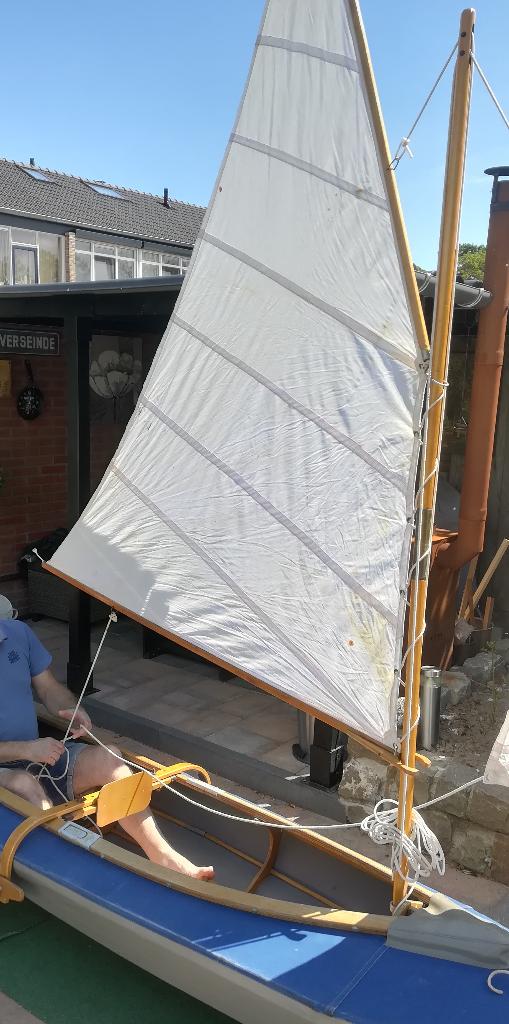 Opvouwbare Zeilkano te koop, Watersport en Boten, Kano's, Ophalen, Gebruikt, Met peddels, Overige typen