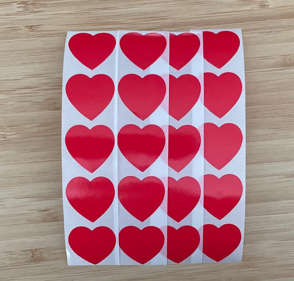 Rode valentijn, sluitstickers hartjes stickers, Verzenden, Nieuw, Meerdere stickers