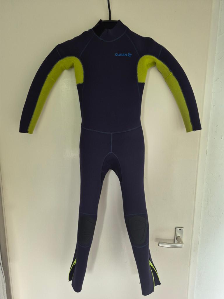 Kinder wetsuit OLAIAN 8 jaar - 4.3mm - 12-17C, Wetsuit, Gebruikt, Kind, Ophalen of Verzenden