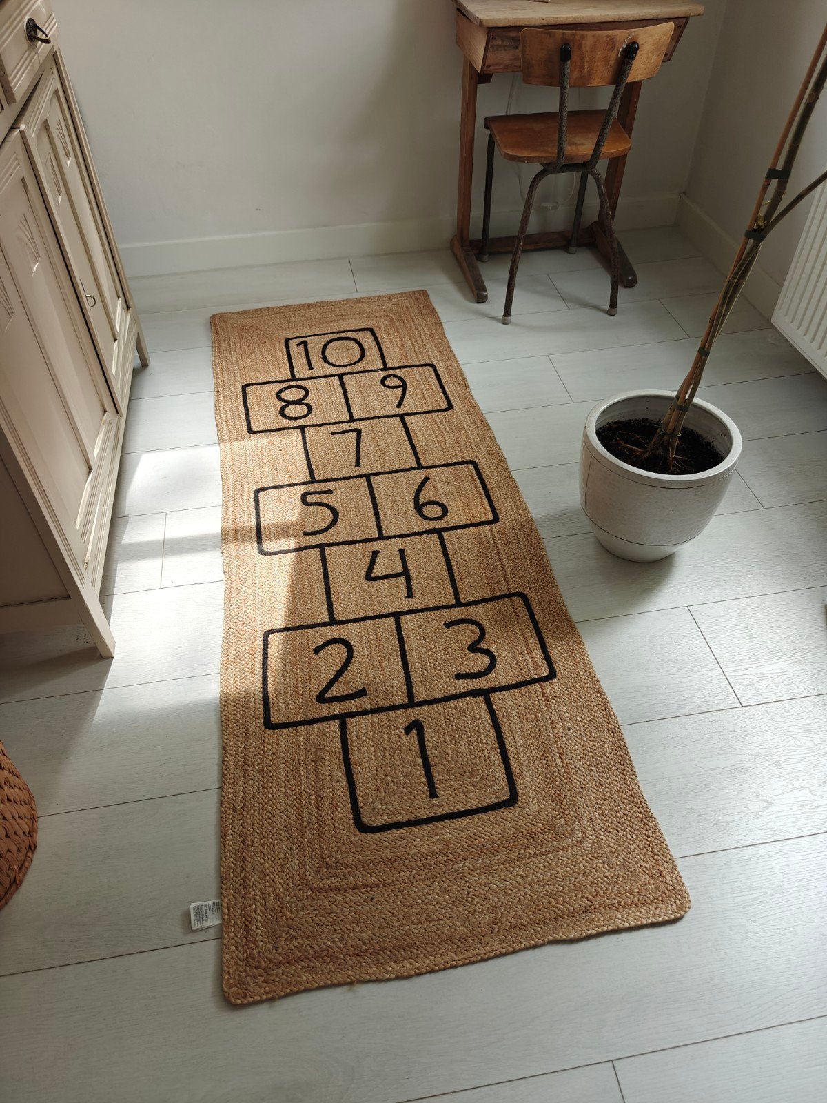2 stuks H&M HOME Juten Vloerkleed Hinkelbaan 70x200cm, Bruin, Zo goed als nieuw, 150 tot 200 cm, Rechthoekig