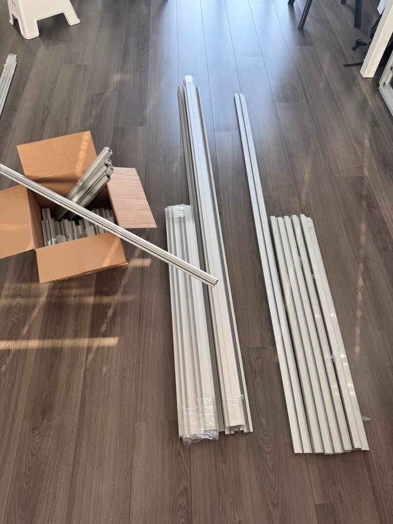 Aluminium koker profielen (bouw voliere of terraria bv), Ophalen, Nieuw, Aluminium