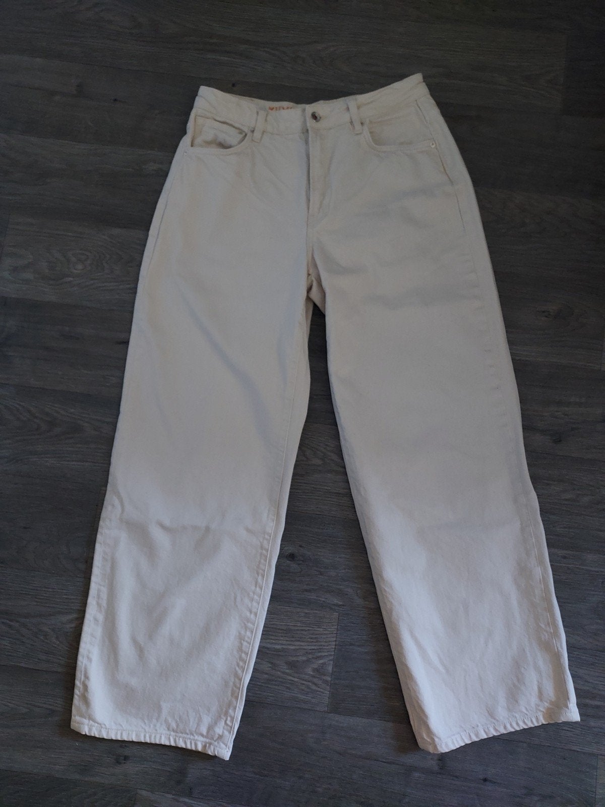 Kuyichi lucy loose ecru jeans 28/30, Maat 38/40 (M), Beige, Ophalen of Verzenden, Zo goed als nieuw