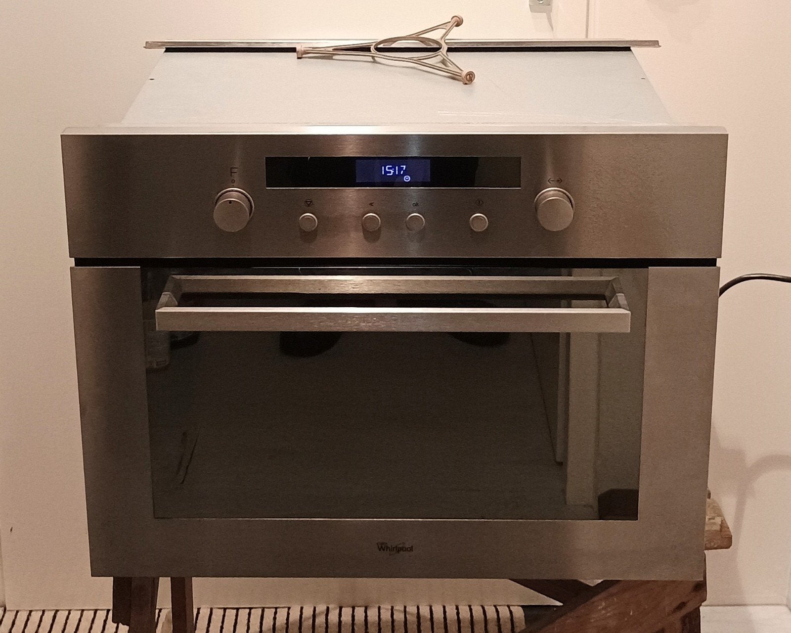 Whirlpool AMW 523 IX inbouw combimagnetron met heteluchtoven, Witgoed en Apparatuur, Combimagnetron, Gebruikt, ., Ophalen of Verzenden