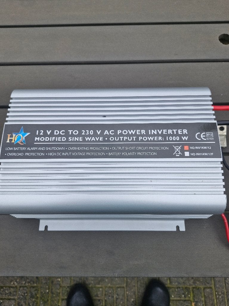 omvormer 12 V >>> 230 V, Ophalen, Gebruikt