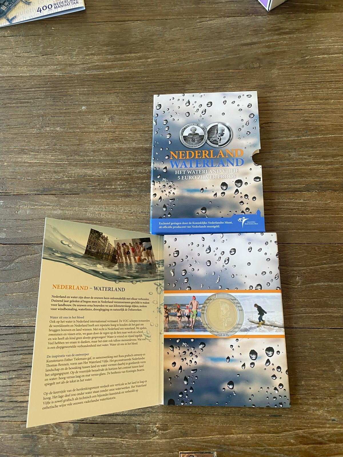 Nederland Waterland 5 Euro Zilver Proof Munt, Postzegels en Munten, Koningin Beatrix, Zilver, Euro's, Ophalen of Verzenden