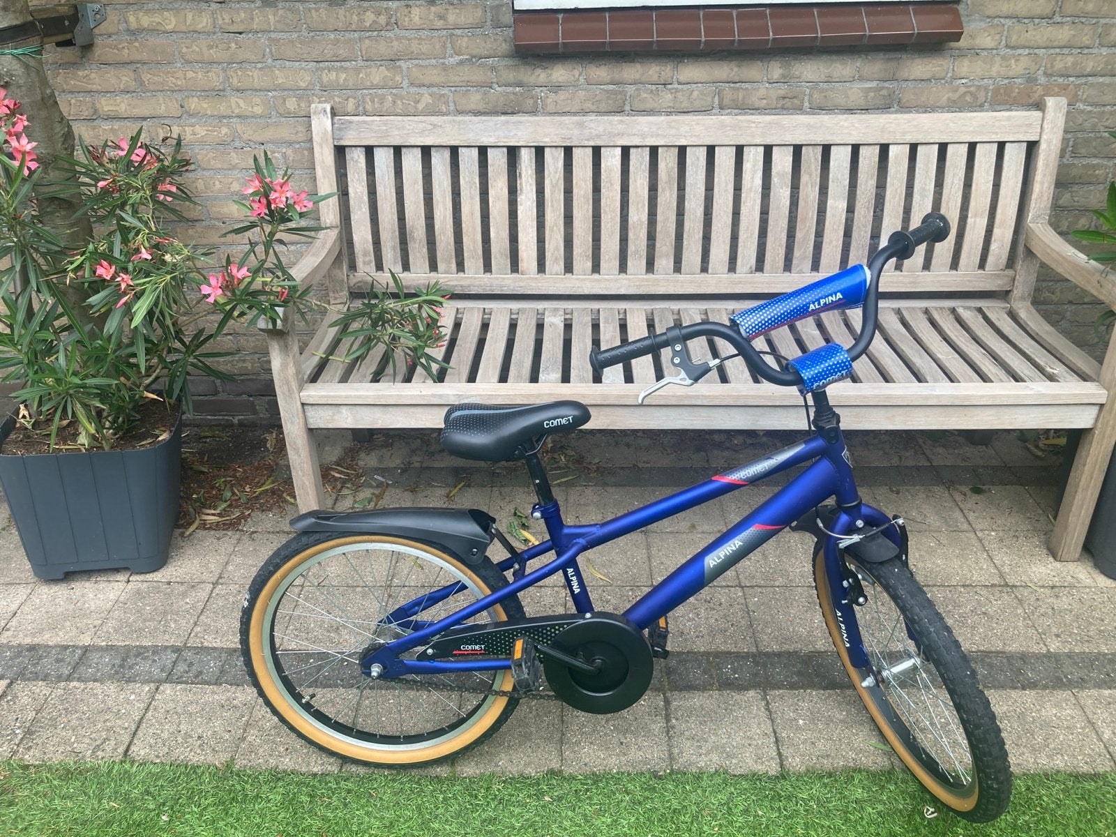 Alpina kinderfiets 20 inch - Blauw, Fietsen en Brommers, Fietsen | Kinderfietsjes, Ophalen of Verzenden, Gebruikt, Terugtraprem