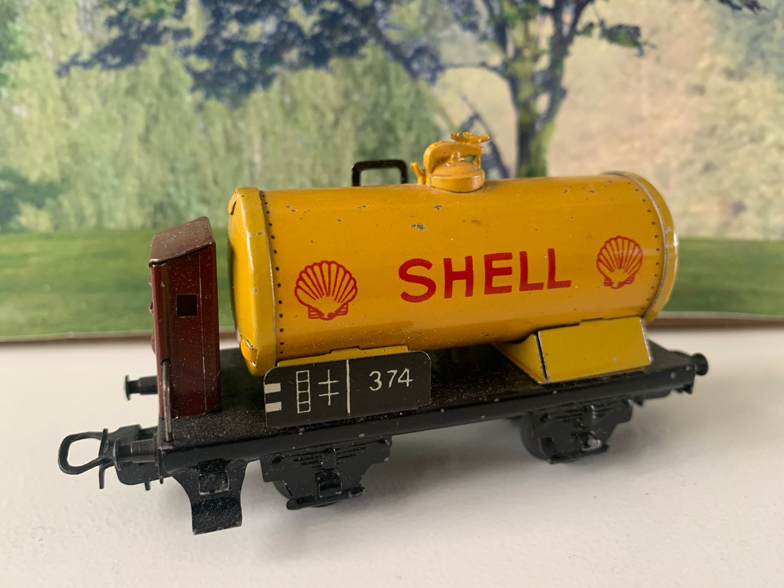 Märklin Nr. 374 H0 Ketelwagon Shell, Hobby en Vrije tijd, Ophalen of Verzenden, Gebruikt, 1:32 tot 1:50