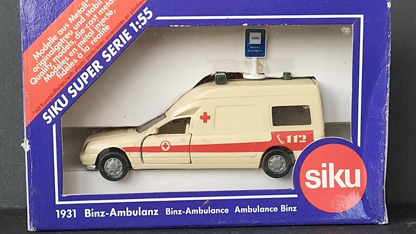 Mercedes Benz Binz Ambulance 1:55 Siku 1931 Pol, Auto, Verzenden, Nieuw, Sieper
