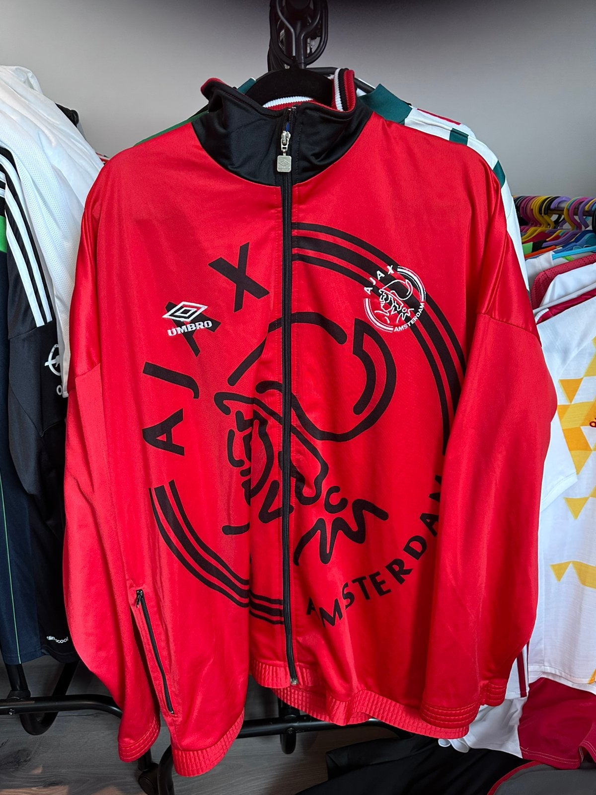 Oud Ajax voetbal jack uit de jaren 90, Maat XL, Verzenden, Zo goed als nieuw, Trainingspak