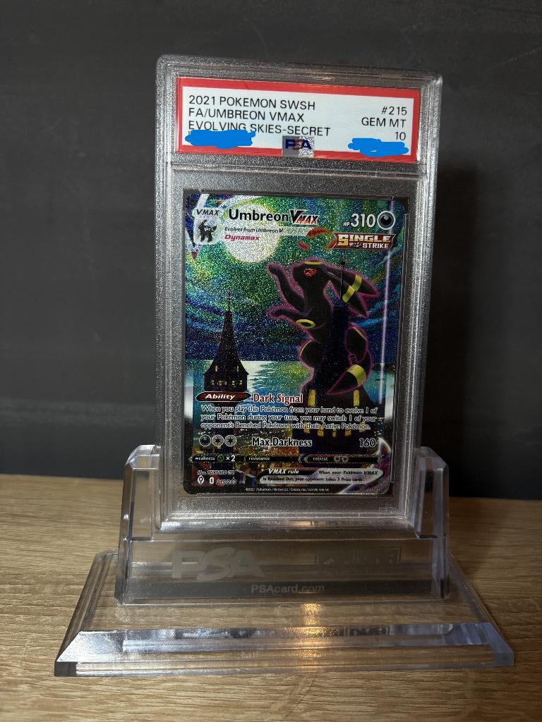 Umbreon VMAX PSA 10 Evolving Skies POKEMON, Ophalen, Nieuw, Losse kaart, Foil