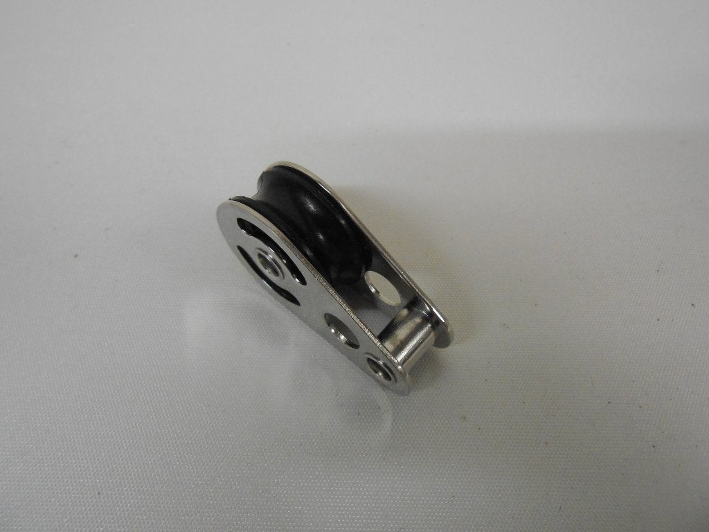 Mini enkelschijfs Blokje, Katrol, RVS, voor 6 - 8 mm lijn, Ophalen of Verzenden, Gebruikt, Lijn of Blok