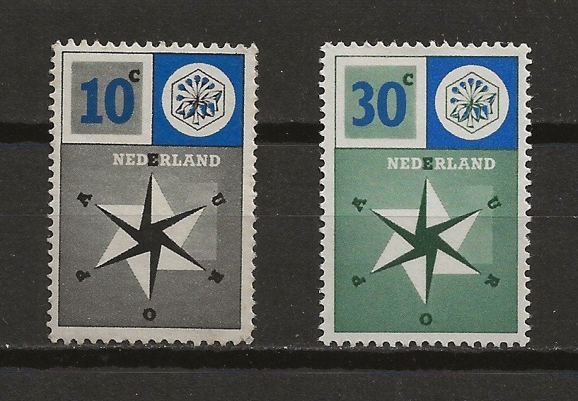 Nederland – Europa (Windroos) - 1957 - Ongebruikt, Verzenden, Na 1940