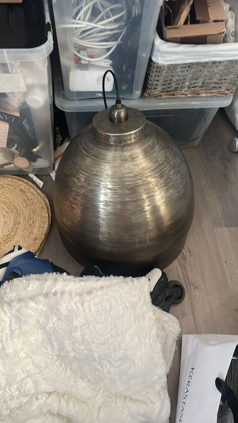 Light & Living Hanglamp KYLIE - donker ruw nikkel, Ophalen of Verzenden, Zo goed als nieuw
