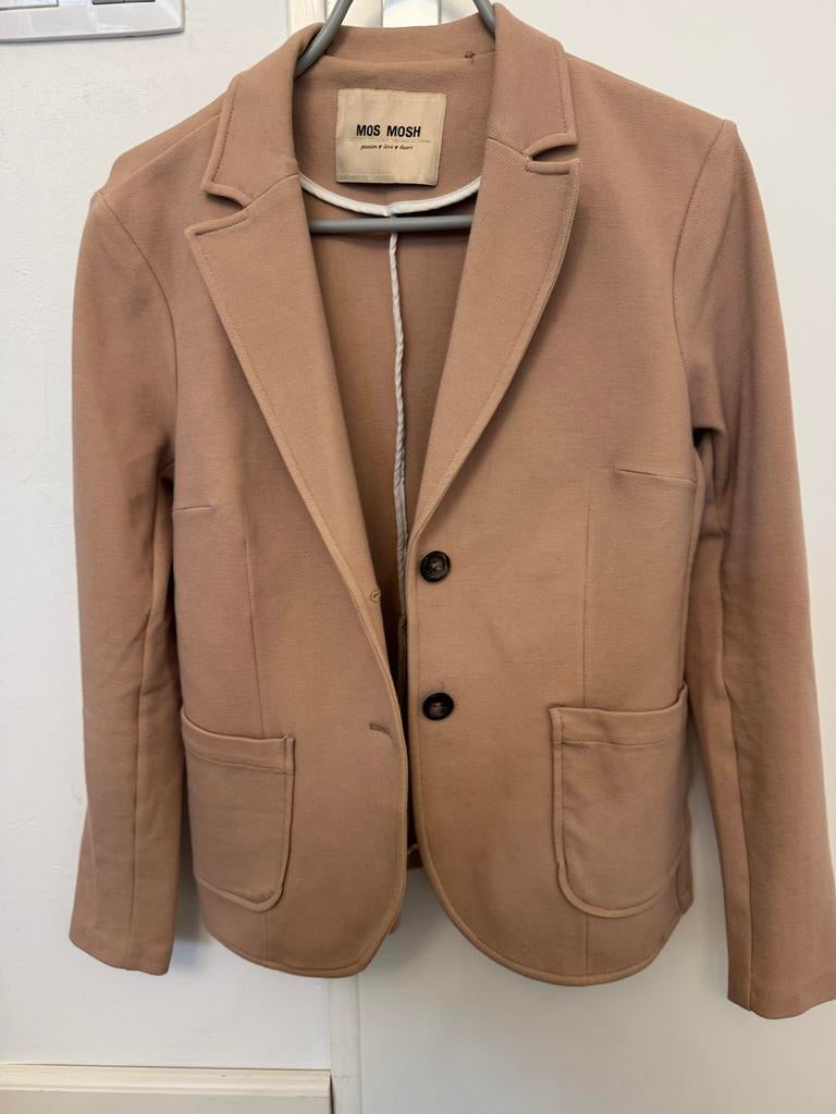 Mos Mosh Blazer - Beige/Bruin - Maat 38, Maat 38/40 (M), Beige, Ophalen of Verzenden, Zo goed als nieuw
