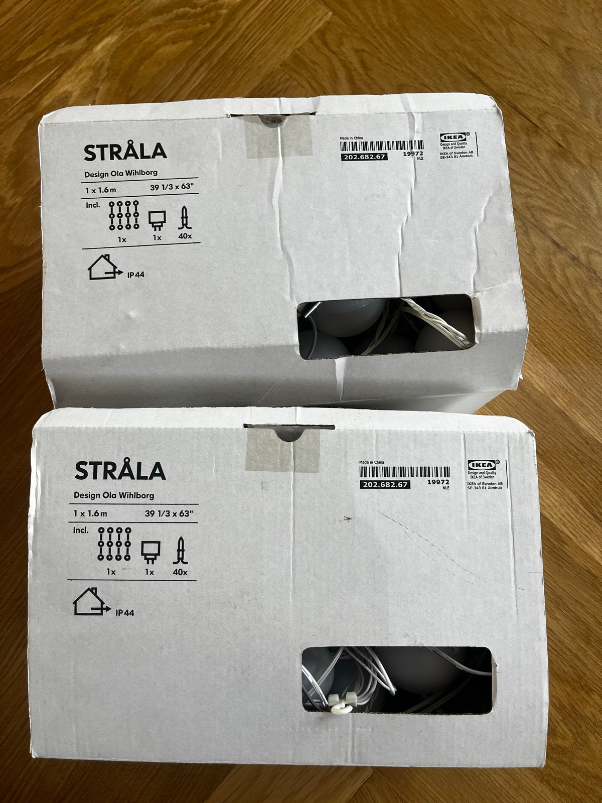 IKEA STRÅLA LED lichtslinger, 1.6m, IP44 (2 stuks), Huis en Inrichting, Waterbestendig, Ophalen of Verzenden, Nieuw, IKEA