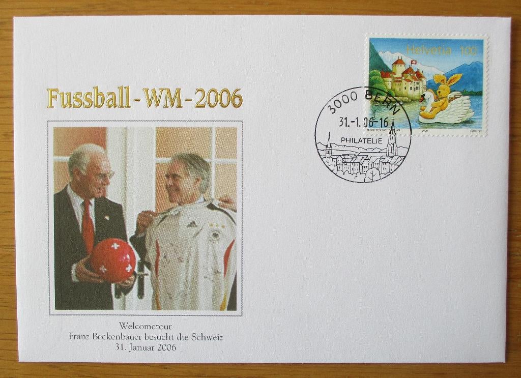 Zwitserland, FDC WK Voetbal 2006, Verzenden, Gestempeld, Sport