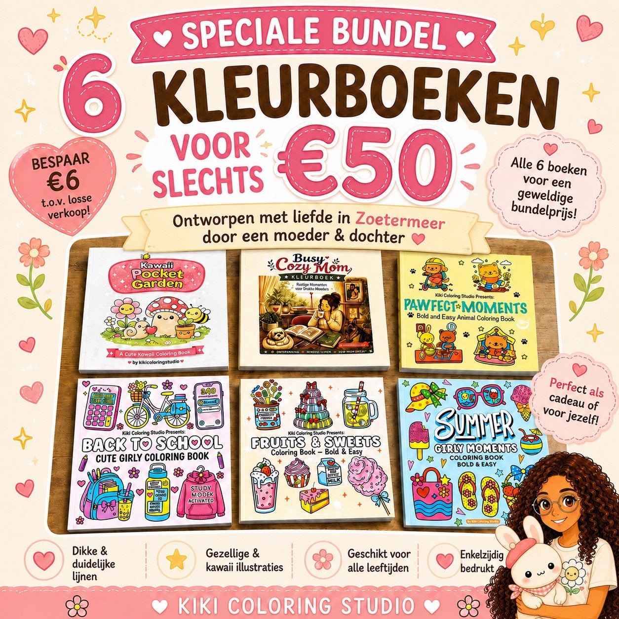 Kleurboekenbundel – 6 verschillende kleurboeken – nieuw, Ophalen of Verzenden, Nieuw