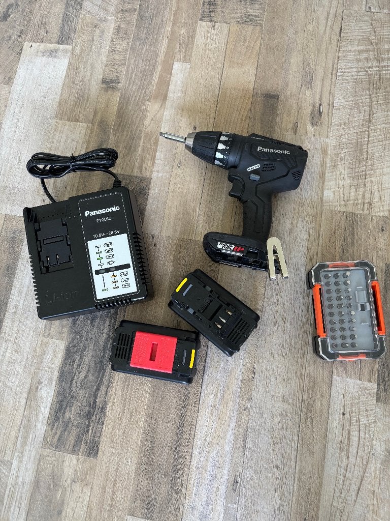 Panasonic drill + battery, Ophalen of Verzenden, Boormachine
