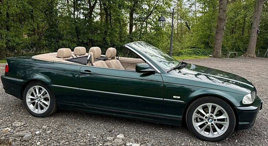 BMW 325Ci cabriolet, 2001, lage km, unieke kleur combinatie!, Achterwielaandrijving, Beige, 192 pk, Cabriolet