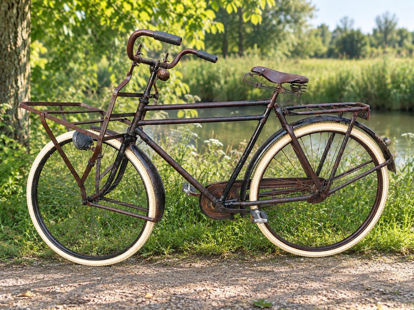 Gazelle transportfiets 1948, Fietsen en Brommers, Ophalen, Terugtraprem, Gazelle, Onbekend