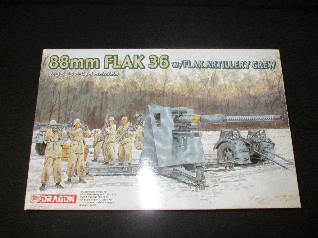 D-459,DRAGON 1-35,NO,6260,88mm FLAK 36 w/FlaK Artillery Crew, Overige merken, 1:32 tot 1:50, Overige typen, Nieuw
