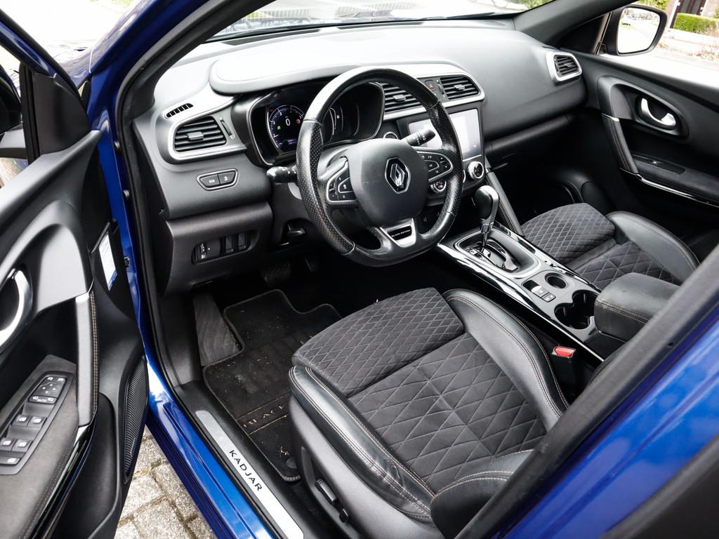Renault Kadjar 1.3 TCe Black Edition 2e-Eig. & Keurig-Onderh, Auto's, Gebruikt, 4 cilinders, Blauw, Leder en Stof