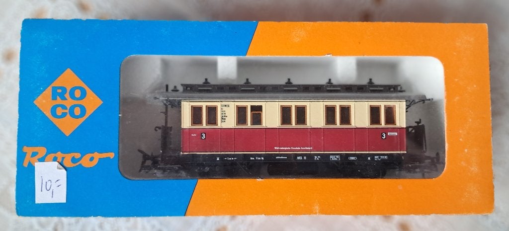 ROCO 4212 Lokaalbaan 2-as rijtuig WEG, Gelijkstroom, Wagon, Ophalen of Verzenden, Zo goed als nieuw