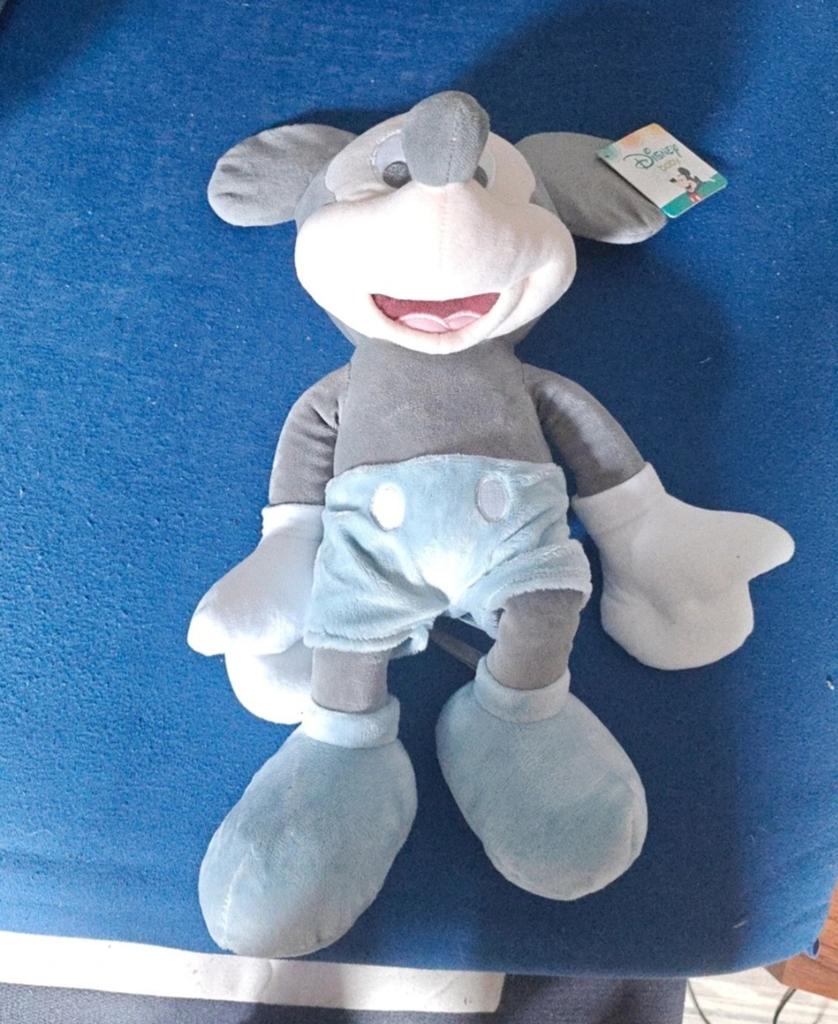 Disney Baby Knuffel Mickey Mouse - Nieuw met label, Kinderen en Baby's, Speelgoed | Knuffels en Pluche, Muis, Disney, Disney, Grijs