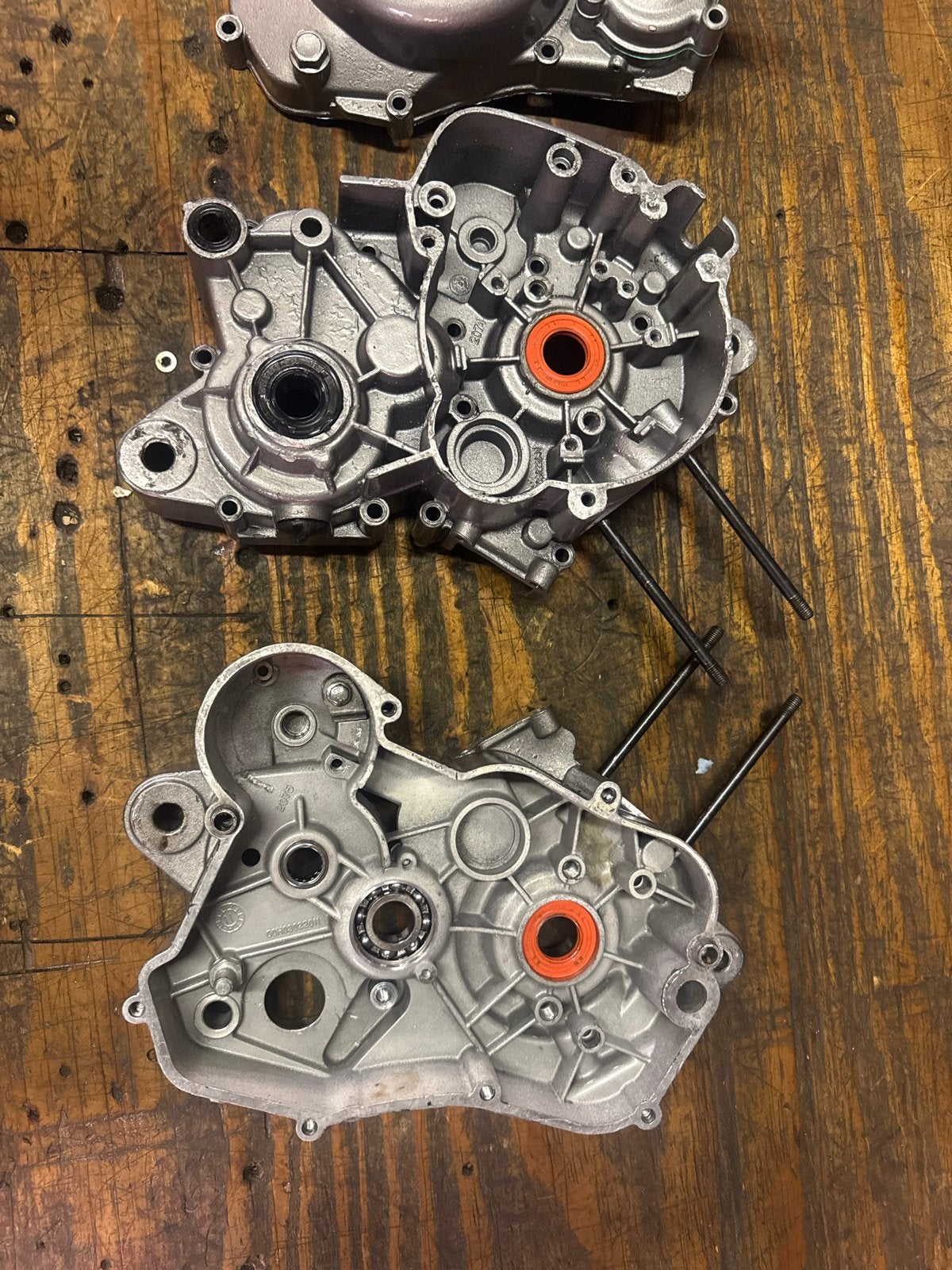 Derbi carter set - Gefreesd voor 45mm lange slag krukas, Gebruikt, Derbi, Blok, Derbi