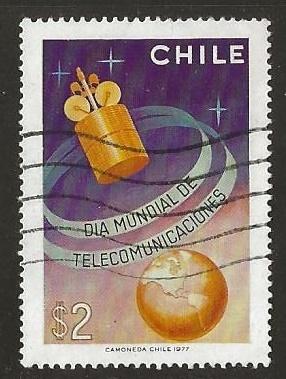 Chili 46, satelliet, Verzenden, Gestempeld, Zuid-Amerika