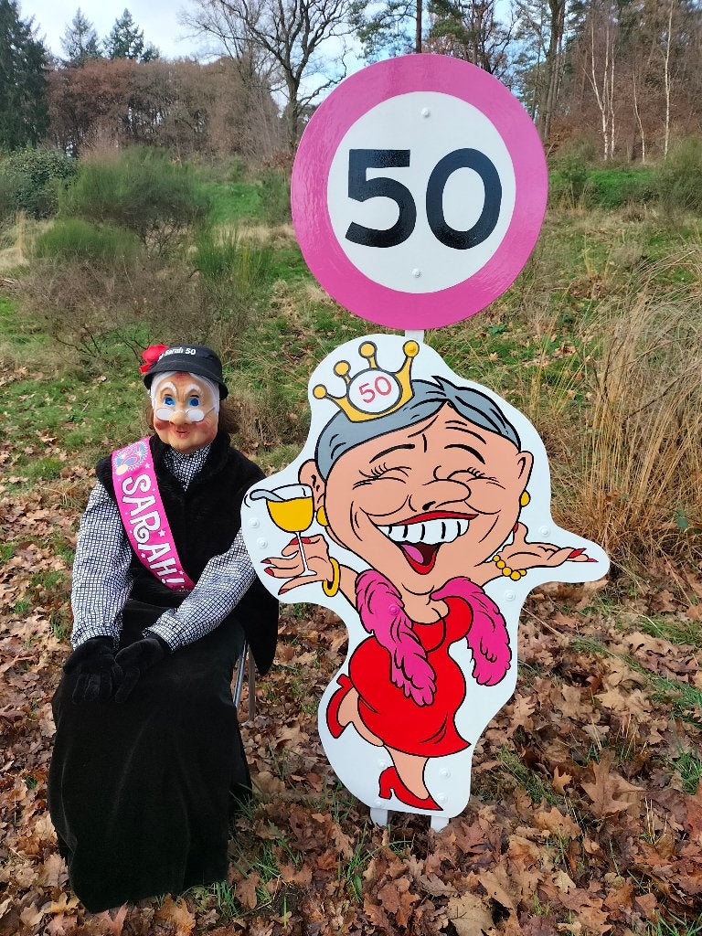 Feest set voor 50 jarige verjaardag Sarah of Abraham zie adv, Ophalen, Zo goed als nieuw, Abraham of Sarah