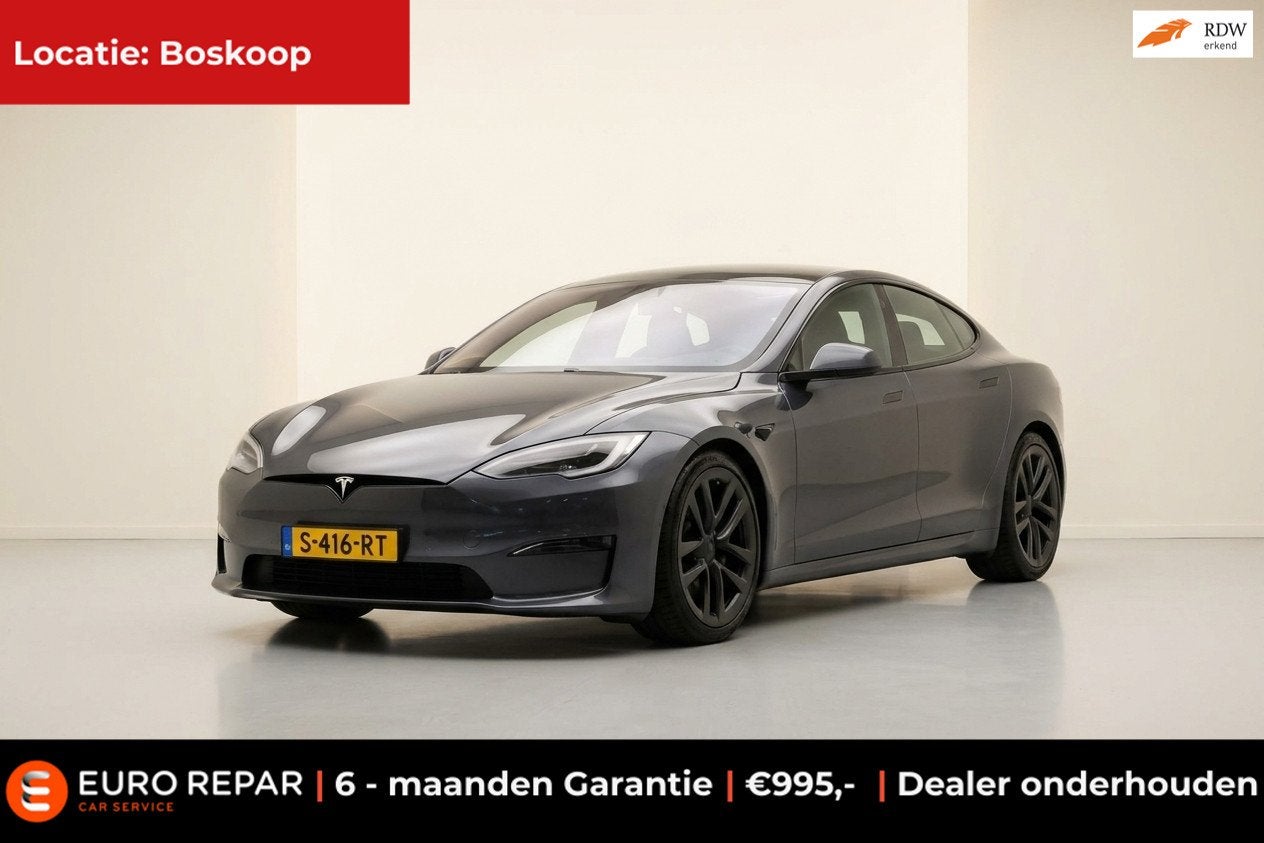 Tesla Model S Dual Motor AWD 90 kWh 671PK LONG RANGE, Auto's, Automaat, Dealer onderhouden, Verwarmde buitenspiegels, Gebruikt