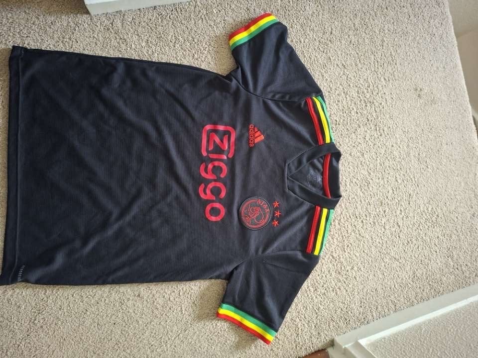 Ajax Bob Marley Thuisshirt - Zwart met Rood/Geel/Groen, Ophalen, Zo goed als nieuw, Overige maten, Zwart