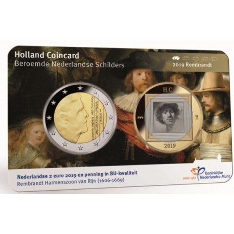 2 Euro Nederland 2019 - Holland Coinfair Coincard- Rembrandt, Verzenden, Overige landen, 2 euro, Losse munt
