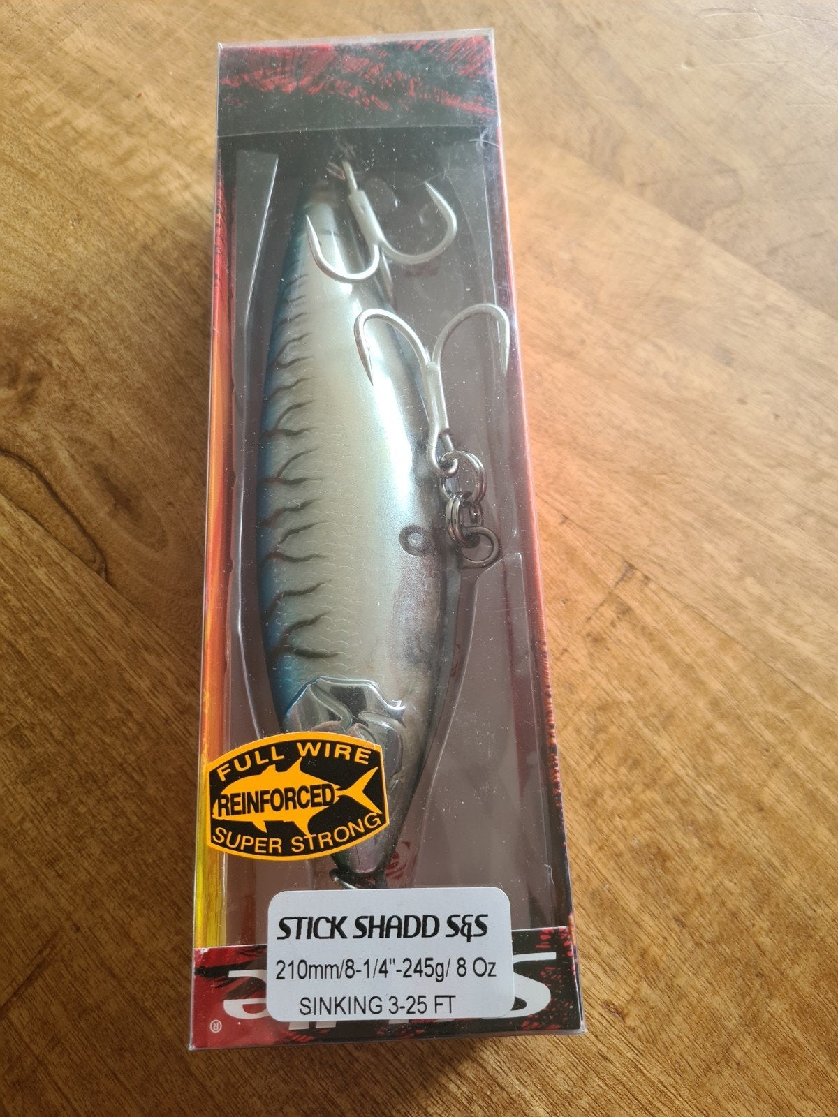 Stick Shadd S&S Kunstaas 210mm/245g Zinkend, Ophalen of Verzenden, Nieuw, Kunstaas