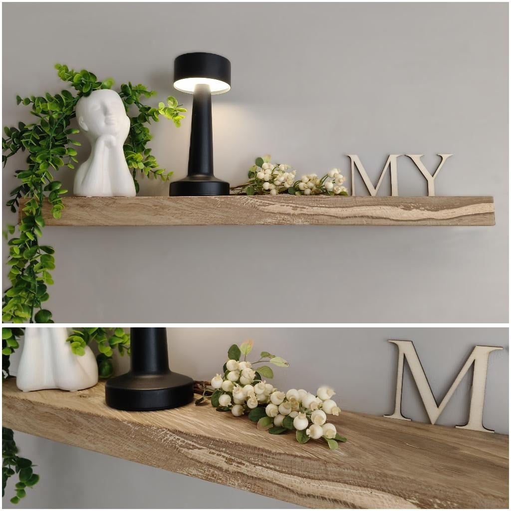 Zwevende massief eiken wandplank zwevend schap 64,5cm #201, Houtatelier M.Y., Info@myhoutatelier.nl, Nieuw, Ophalen of Verzenden
