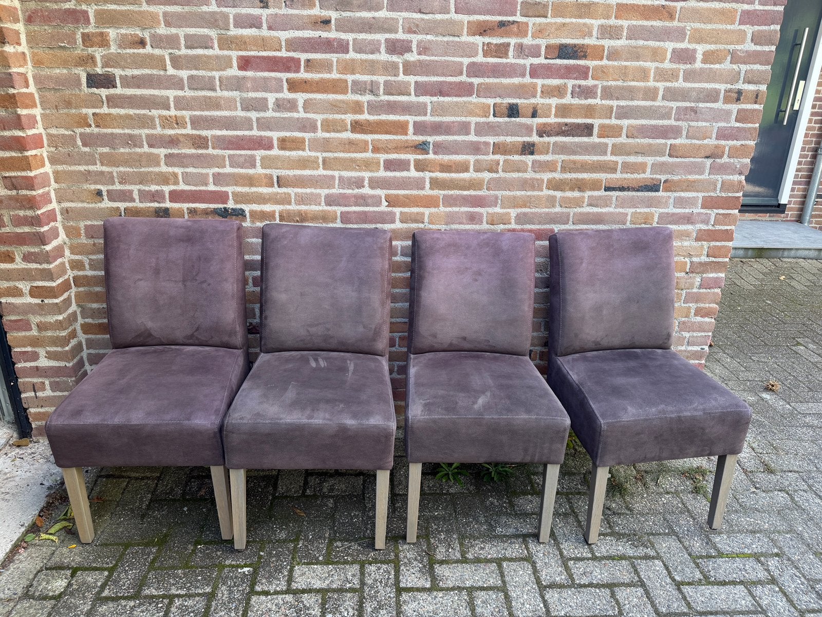 Eetkamerstoelen, Ophalen, Bruin, Zo goed als nieuw, Stof