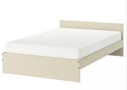 Gurksen bed Ikea, Ophalen, Wit, Tweepersoons, 140 cm